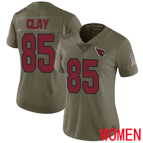 Arizona Cardinals Limited Olive Women Charles Clay Jersey NFL Football #85 2017 Salute to Service